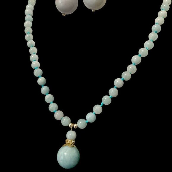 Aquamarine Necklace and Earring Set Black Friday sale! - Picture 7 of 11